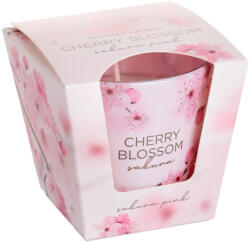 Bartek Candles illatgyertya üvegpohárban Cseresznyevirág - Sakura Pink