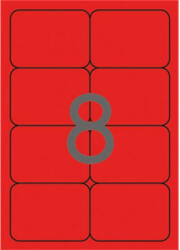 APLI Etikett, 99, 1x67, 7 mm, színes, kerekített sarkú, APLI, neon piros, 160 etikett/csomag (02876) - nyomtassingyen