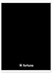 Fortuna Füzet vonalas FORTUNA Monocolor A/5 32 lapos 21-32 4-8. osztályos fekete (01.02079) - tonerpiac