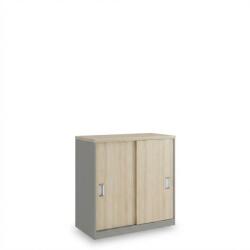 Rauman Dulap mic SimpleOffice 80 x 40 x 80 cm, stejar deschis / gri (CF-0808C_CF-1550/CF8820) Dulap arhivare