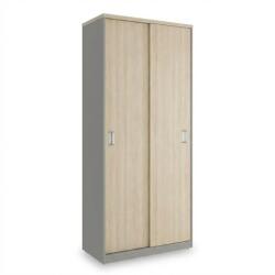 Rauman Dulap înalt SimpleOffice 80 x 40 x 180 cm, stejar deschis / gri (CF-0818D_CF-1550/CF8820) Dulap arhivare