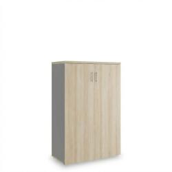 Rauman Dulap mediu SimpleOffice 80 x 40 x 120 cm, stejar deschis / gri (CF-0812B_CF-1550/CF8820) Dulap arhivare