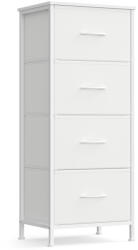 SONGMICS fiókos szekrény 4 textil fiókkal fehér (EUZ-LGS314WH01) - prodis