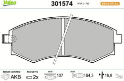 VALEO Sada brzdových platničiek kotúčovej brzdy VALEO 301574 (301574)
