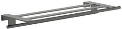 Hansgrohe AddStoris S törölköző tartó polccal, szálcsiszolt fekete króm 41781340 (41781340)
