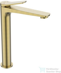 INVENA ALONIA magasított mosdó csaptelep leeresztő nélkül, szálcsiszolt arany BU-70-W09-V (BU-70-W09-V)