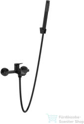 INVENA ALONIA kádtöltő csaptelep zuhanyszettel, Pvd fényes fekete BW-70-004-V (BW-70-004-V)