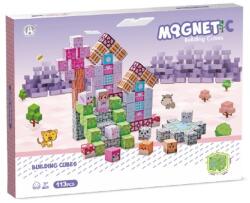  Mágneses építőkockák - lila város 113 db/cs (31580)