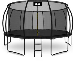 AGA SPORT EXCLUSIVE Trambulin 500 cm Fekete + védőháló + létra (MRPU1016BLACK)