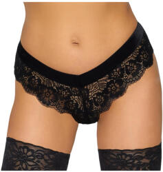 Cottelli Collection Party - láncos csipke bugyi (fekete) S méret
