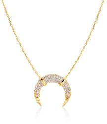SAVICKI Колие с луна, злато 585, бели диаманти 0.30К, 45 см