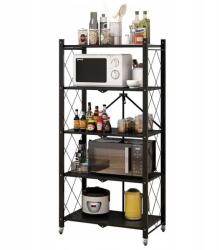 Topeshop gurulós könyvespolc a konyhába vagy a raktárba tágas és funkcionális (M-MP-R-MAG-FS005-CZA)