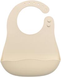 Gigi Kids Állítható Vízálló Szilikon Előke Zsebbel, Blw, Ekrü, fehér (BB-011-02)