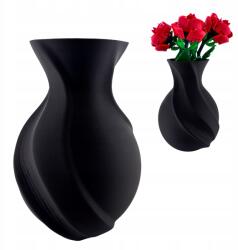 3D Forge Lunara - Fekete virágváza, Lego Icons Botanicals, szárított kompozíciók (3DF-LUNARA-BLACK)