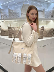 CHIARA rostbőr táska K 7036 bézs virág