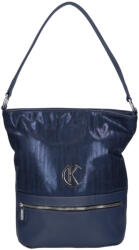 Karen 2295 kék rostbőr női válltáska