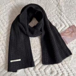  Gyapjúkeverék Kábelmintás Kötött Sál Koreai Stílusú Páros Téli Kendő (Herbert)
