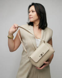 CHIARA rostbőr táska I 5054 bézs arany