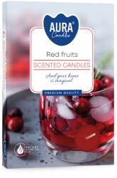 AURA Gyertya teamécses Piros gyümölcsök Aura 6 db (p15-332)