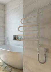  Energiatakarékos fürdőszobai radiátor, Mozgatható Lécekkel, 90 W, 84 x 46 cm, fehér (WE20603)