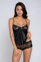 DKaren Aga szatén szett, fekete, XL