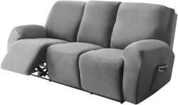 Forcheer Relax Fotel Huzat (bársonyos, 3 üléses, világosszürke, rugalmas)