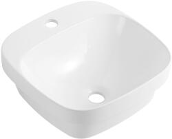 Cerano - Kerámia mosdó - félig süllyesztett és pultra szerelhető - Nera - fényes fehér - 42, 5x42, 5 cm