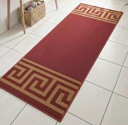 Látvány Textil Szőnyeg bordó görög bordűrös LX 120x50cm