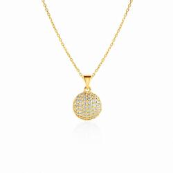 SAVICKI Colier cerc din aur 585 cu diamante albe 0.26 ct 44 cm
