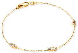 SAVICKI Brățară Celebrity din aur 585 cu diamant alb 0.11 ct 18 cm