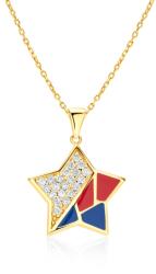 SAVICKI Colier din aur 585 cu diamante albe 0.13 ct 45 cm