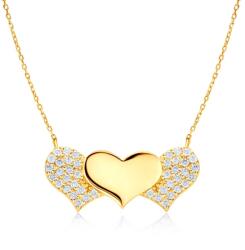 SAVICKI Colier din aur 585 cu diamante albe 0.21 ct 46 cm