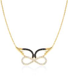 SAVICKI Colier infinit din aur 585 cu diamante albe 0.2 ct 46 cm