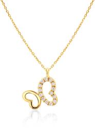SAVICKI Colier fluture din aur 585 cu diamante albe 0.08 ct 43 cm