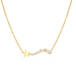 SAVICKI Colier din aur 585 cu diamante albe 0.15 ct 47 cm