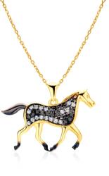 SAVICKI Colier cal din aur 585 cu diamante albe 0.18 ct 43 cm