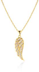SAVICKI Colier aripă din aur 585 cu diamante albe 0.13 ct 45 cm