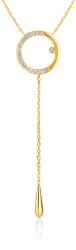 SAVICKI Colier cerc din aur 585 cu diamante albe 0.1 ct 46 cm