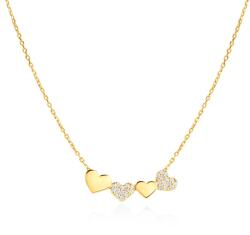 SAVICKI Colier din aur 585 cu diamante albe 0.13 ct 46 cm