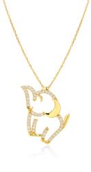 SAVICKI Colier din aur 585 cu diamante albe 0.24 ct 44 cm