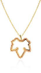 SAVICKI Colier din aur 585 cu safire portocalii 0.35 ct 45 cm