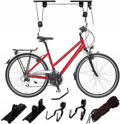 Gearox Kerékpár Tartó Lift Kampó Mennyezeti Akasztó Álmennyezeti Kerékpár (WIESZAK SUFITOWY CZARNY)