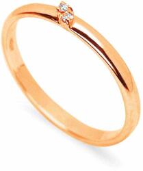 White & Black Dupla gyémánt gyűrű rose aranyból (AU14320r)