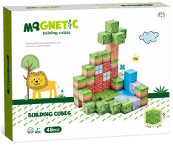  Mágneses építőkockák - szafari 48 db/cs - delfinbuvar