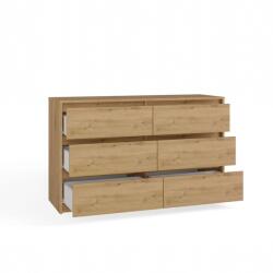 Topeshop Nagy komód modern design 6 fiókkal artisan (Komoda do sypialni salonu szafka)