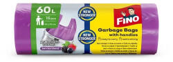 FINO Szemeteszsák köthető füles 60 literes 15 db/tekercs Fino lila (8571058735) - iroda-ellatas