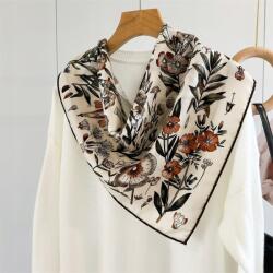  30% Selyem 70% Gyapjú Sál 65x65cm Luxus Puha, Kézzel Szegélyezett Sál - allegro - 10 790 Ft