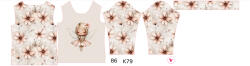 Takoy Panou pentru tricou funcțional copii cu mânecă lungă 86 zâna floare