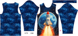 Takoy Panou pentru tricou funcțional copii cu mânecă lungă 158 misiune spațială