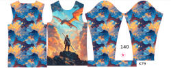 Takoy Panou pentru tricou funcțional copii cu mânecă lungă 140 duel de foc